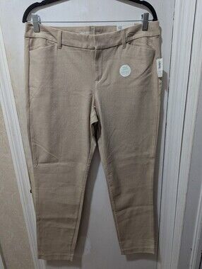 Old Navy Women's Tan Pixie Mid-Rise Stretch Pants Size 12